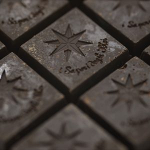Foto reale del particolare di una tavoletta da 75 gr.