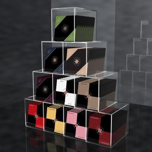Rendering espositore in plexiglass per Cioccolato da 75 gr
